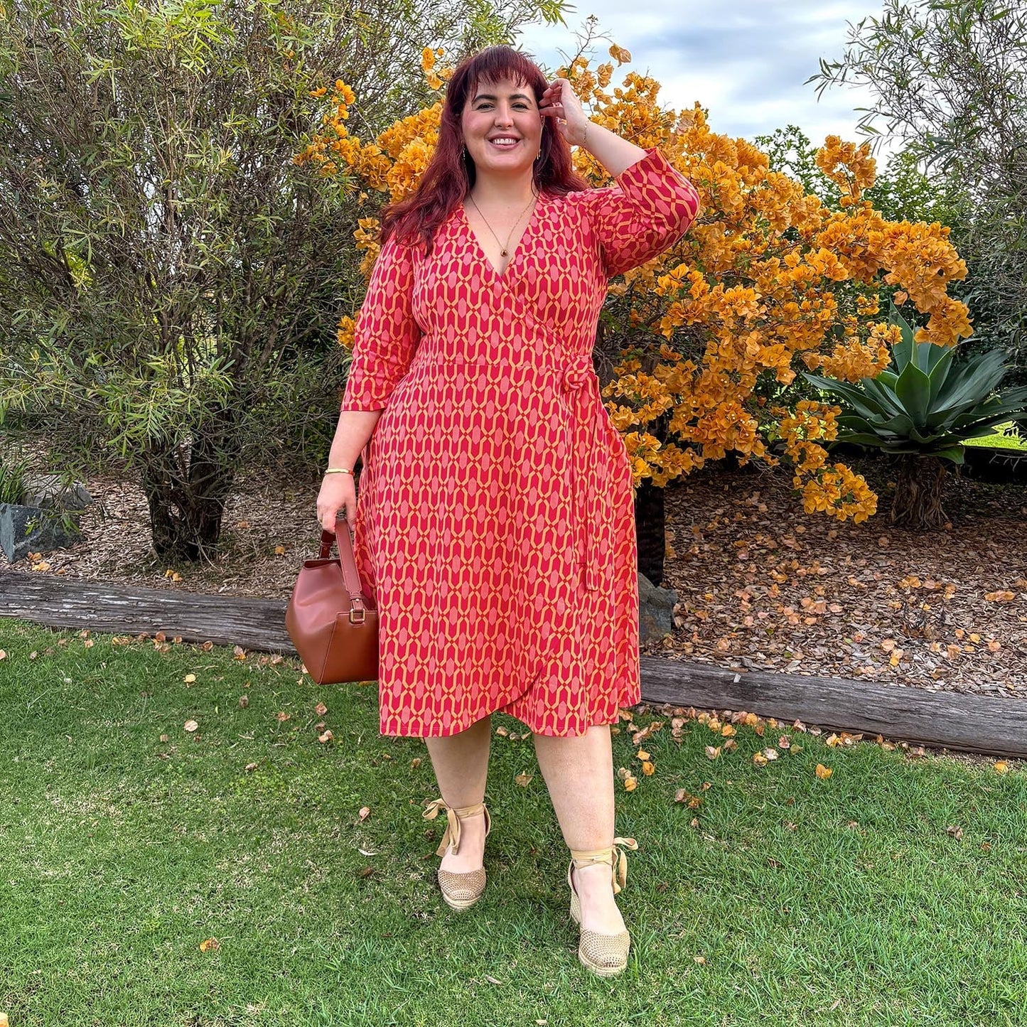 Wrap Dress - Red City