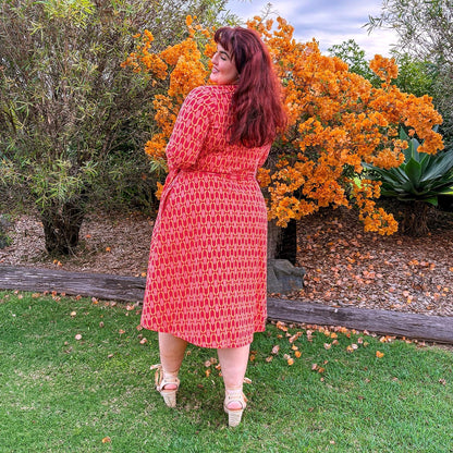 Wrap Dress - Red City