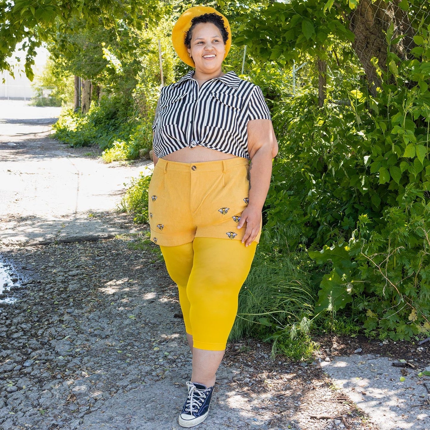 Stay Cool Capri Tights - Lemon