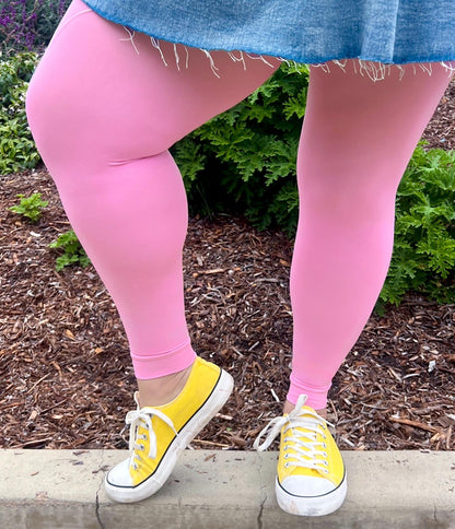 Footless Tights - Dragon Fruit