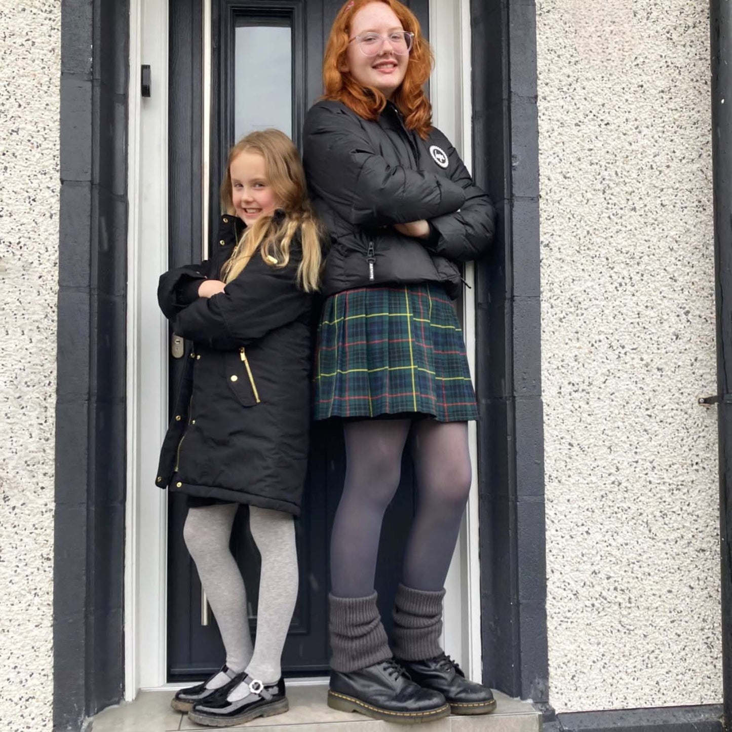 Kids Cotton Tights - Marl Grey