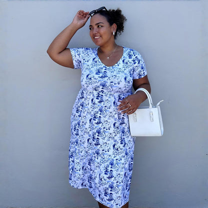 Tiered Dress - Passion au Jardin - L'Amour Bleu