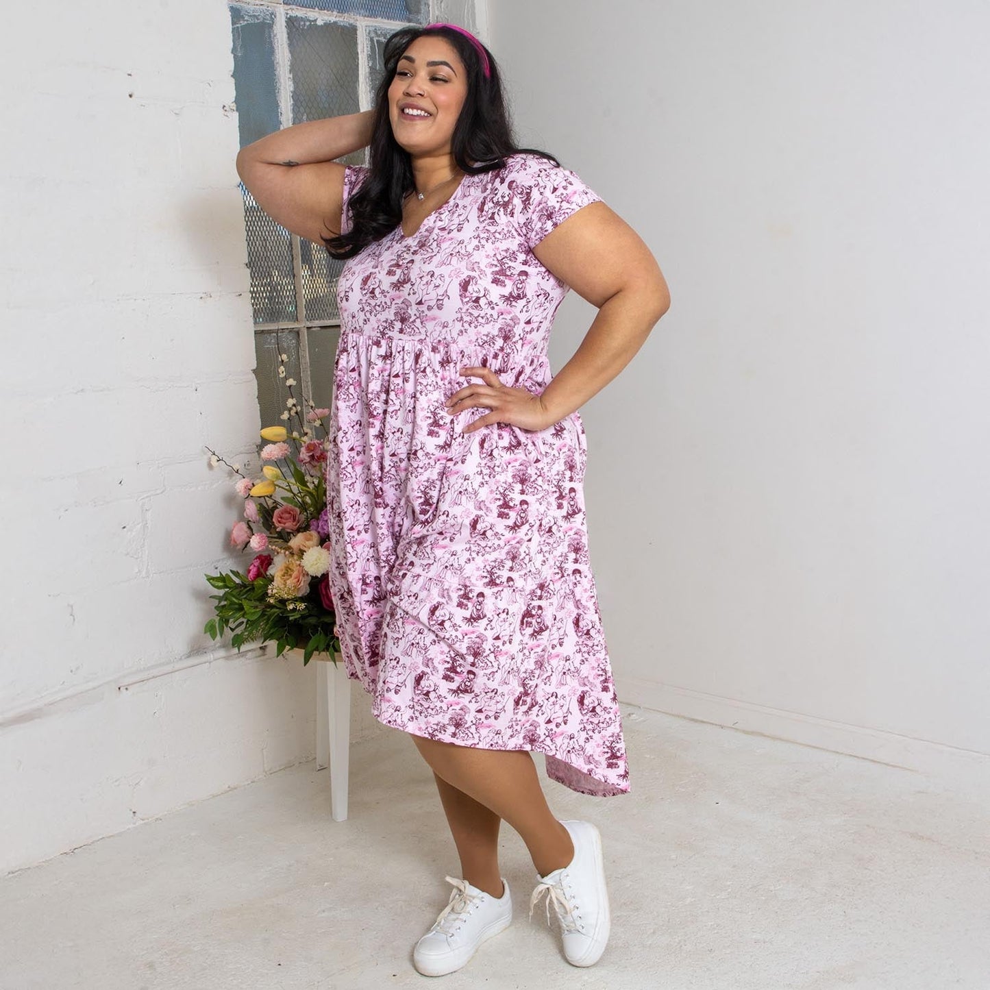 Tiered Dress - Passion au Jardin - L'Amour Rose