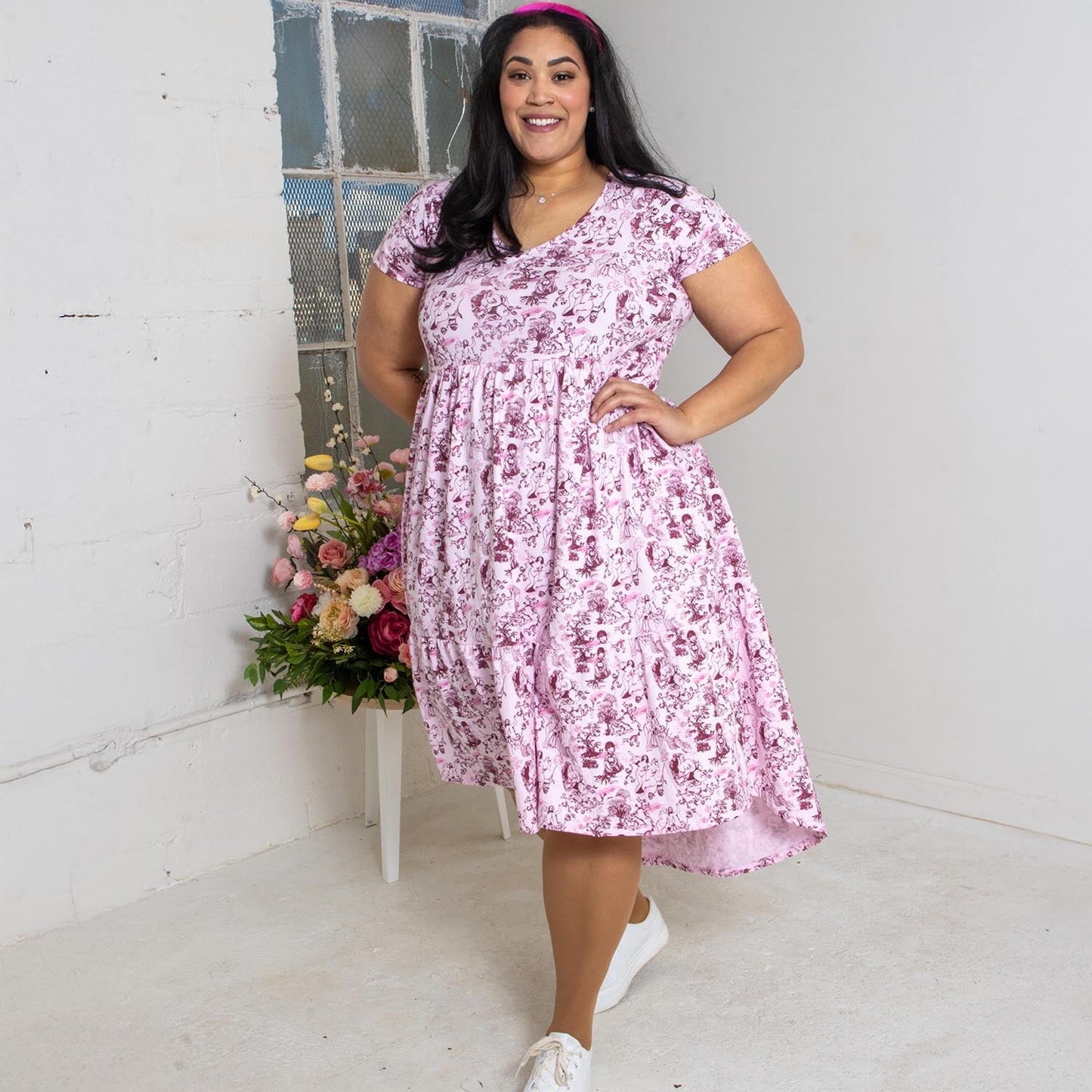 Tiered Dress - Passion au Jardin - L'Amour Rose