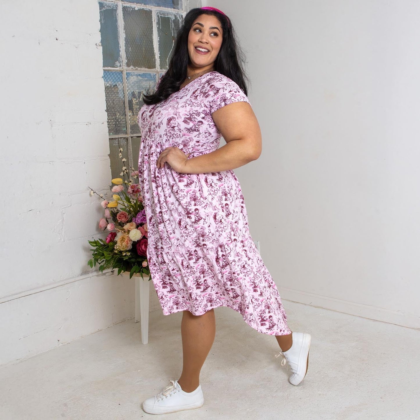 Tiered Dress - Passion au Jardin - L'Amour Rose