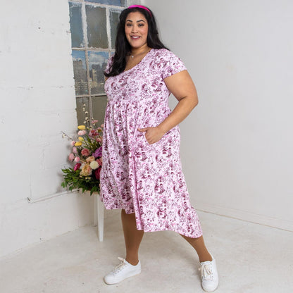 Tiered Dress - Passion au Jardin - L'Amour Rose