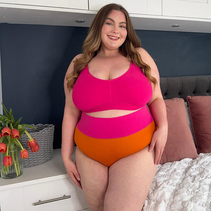 Organic Cotton Full Brief Duo Knickers - Papaya & Barbara
