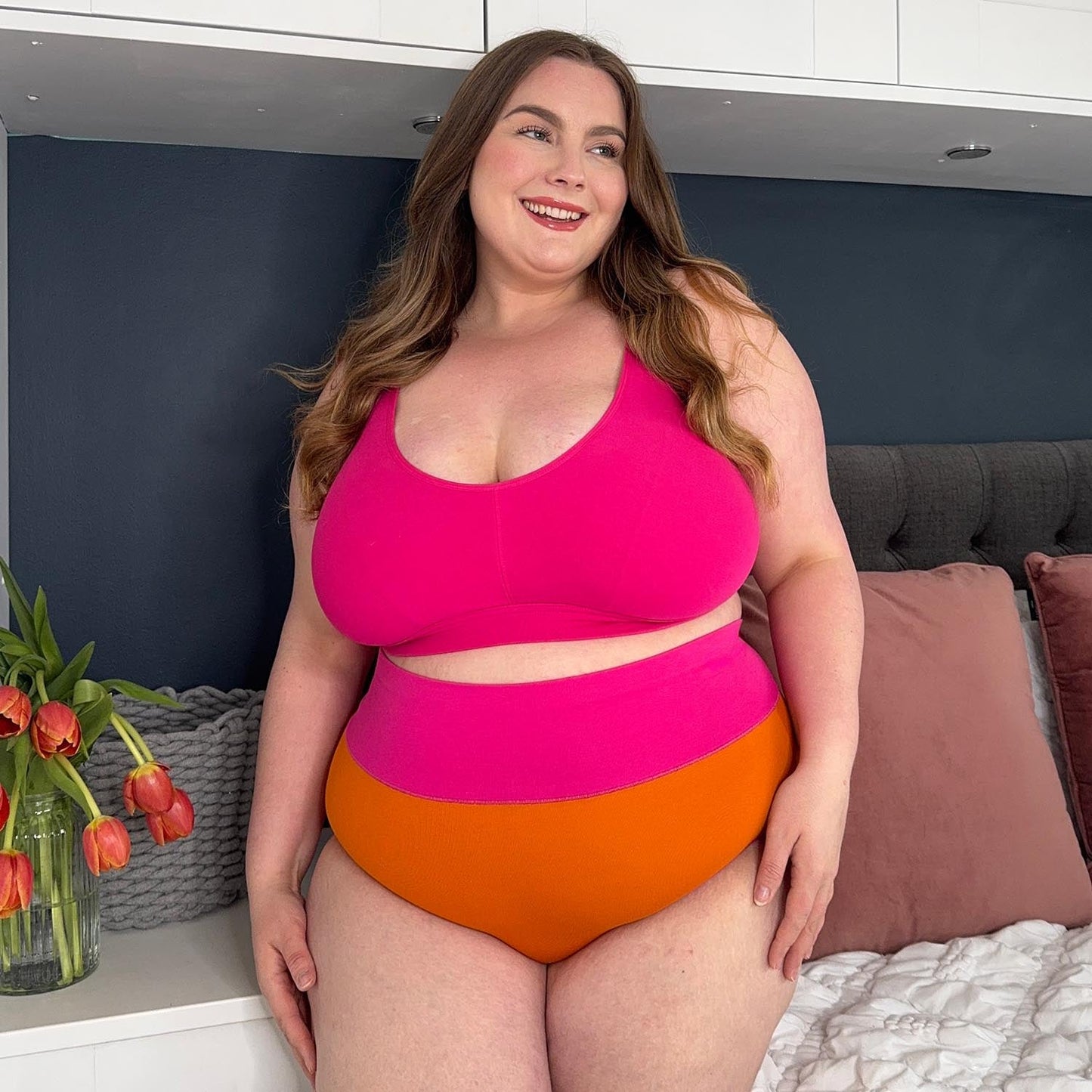 Organic Cotton Full Brief Duo Knickers - Papaya & Barbara