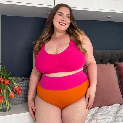 Organic Cotton Full Brief Duo Knickers - Papaya & Barbara