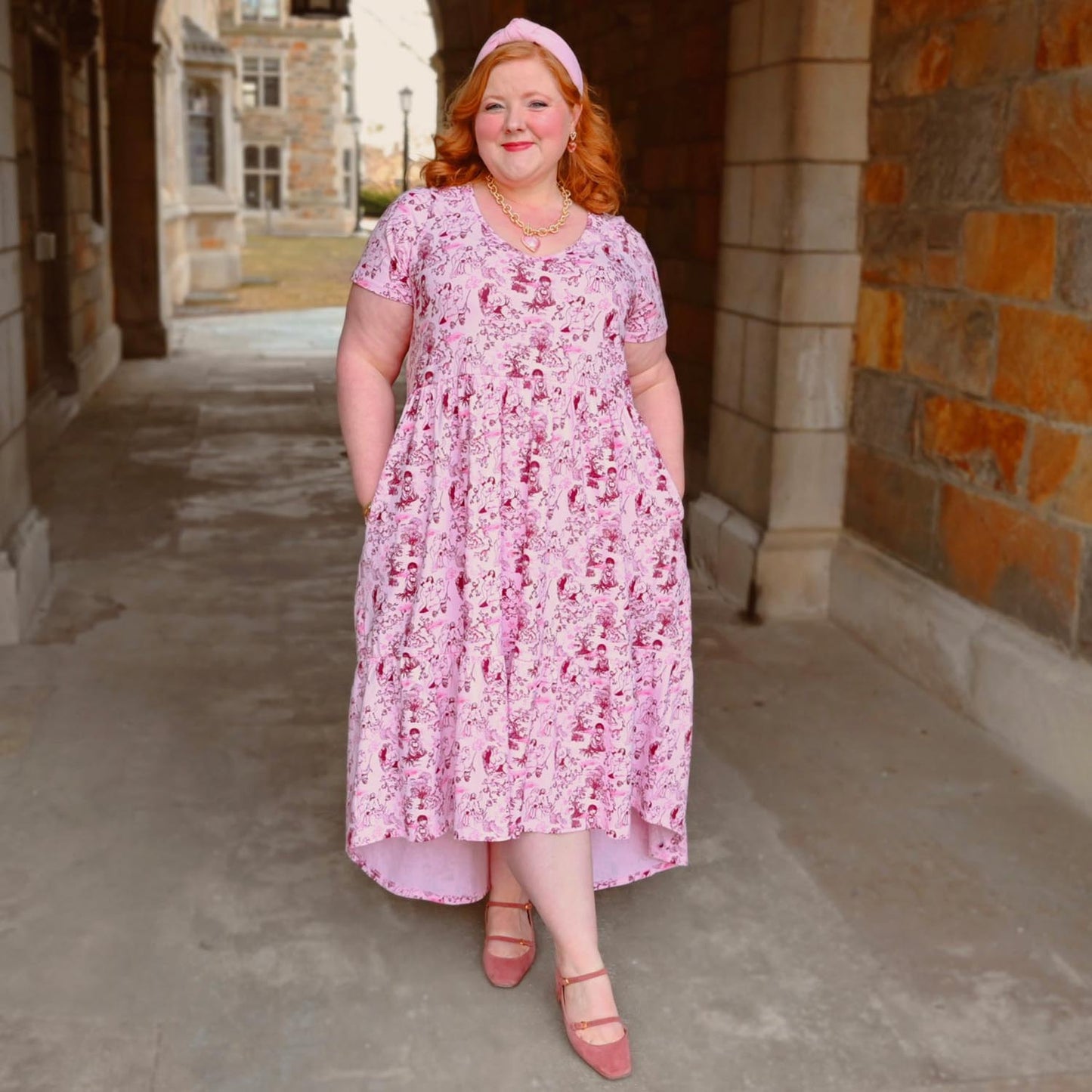 Tiered Dress - Passion au Jardin - L'Amour Rose