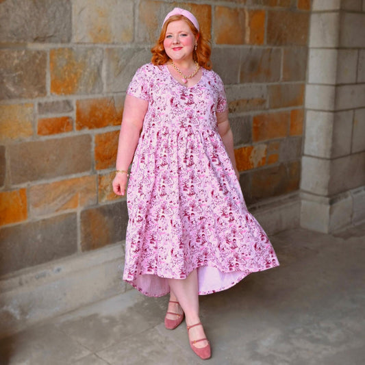 Tiered Dress - Passion au Jardin - L'Amour Rose