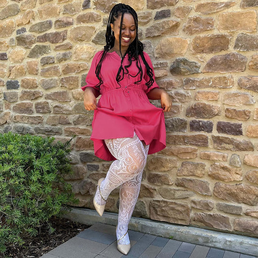 Botanical Fishnets - White