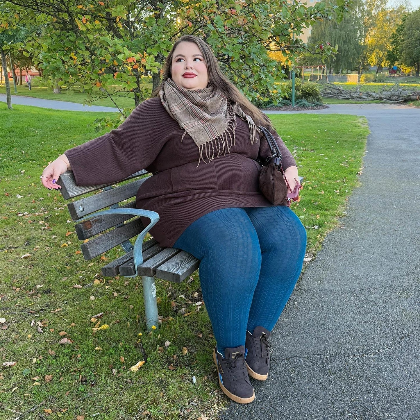 Grannies Cable Knit Wool Tights V2 - Bone China