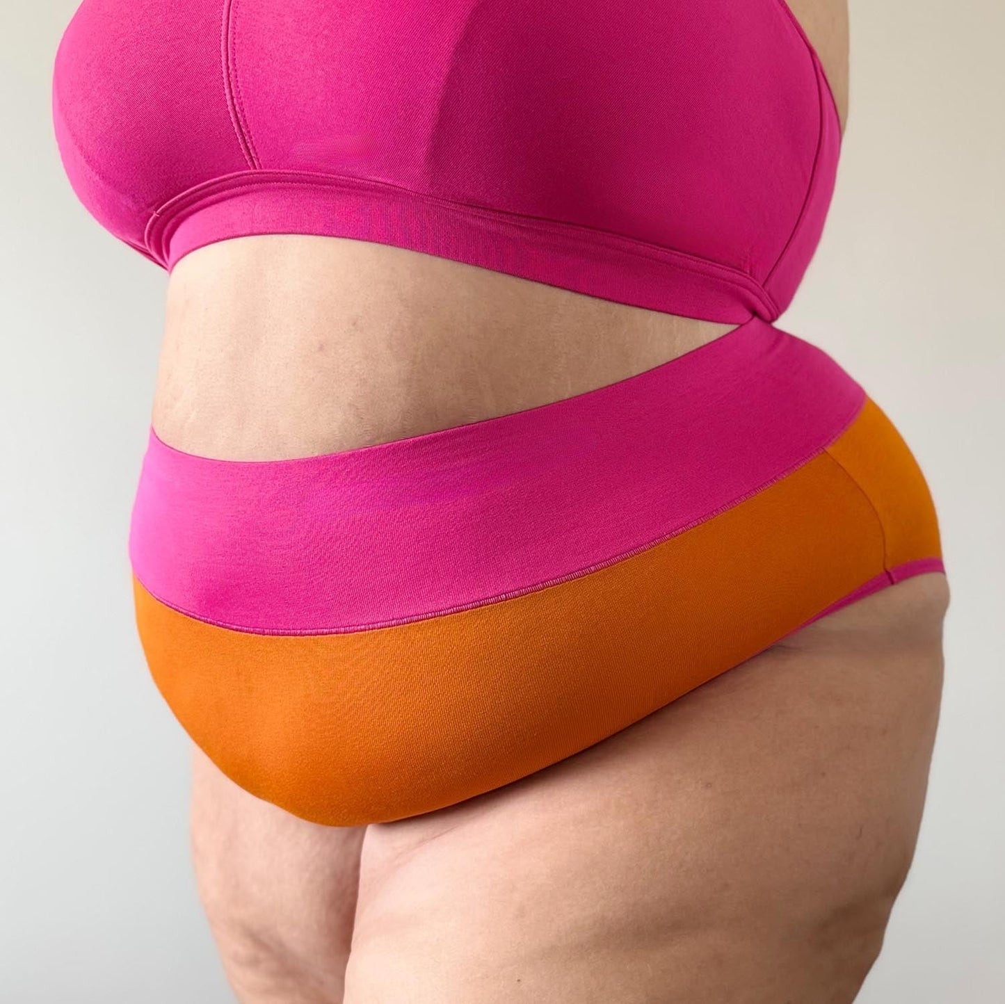 Organic Cotton Full Brief Duo Knickers - Papaya & Barbara