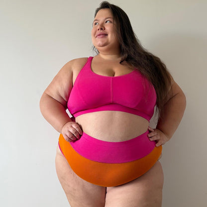 Organic Cotton Full Brief Duo Knickers - Papaya & Barbara