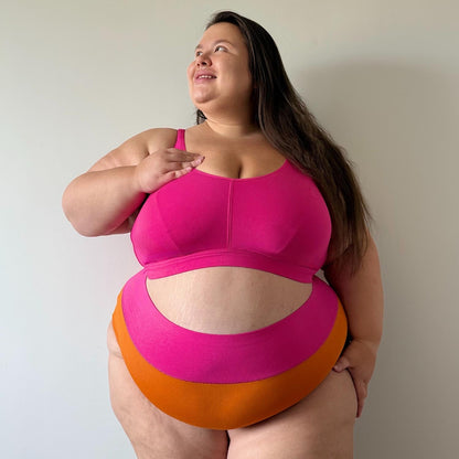 Organic Cotton Full Brief Duo Knickers - Papaya & Barbara