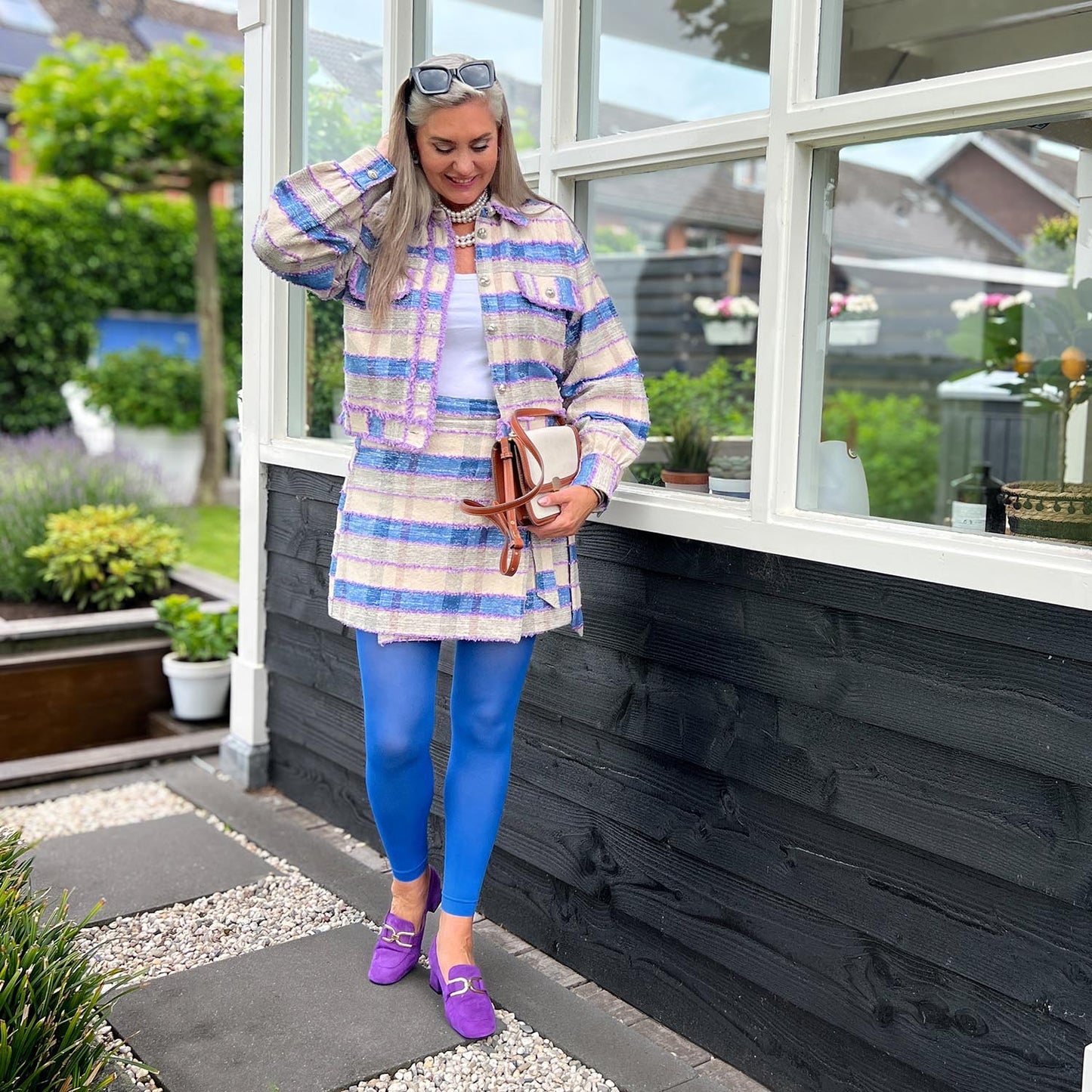 Footless Tights - Peacock