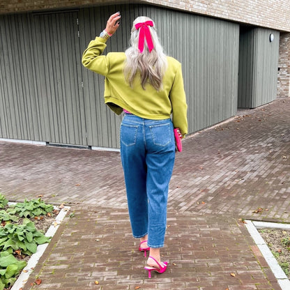 Organic Mom Jeans - Atlantic