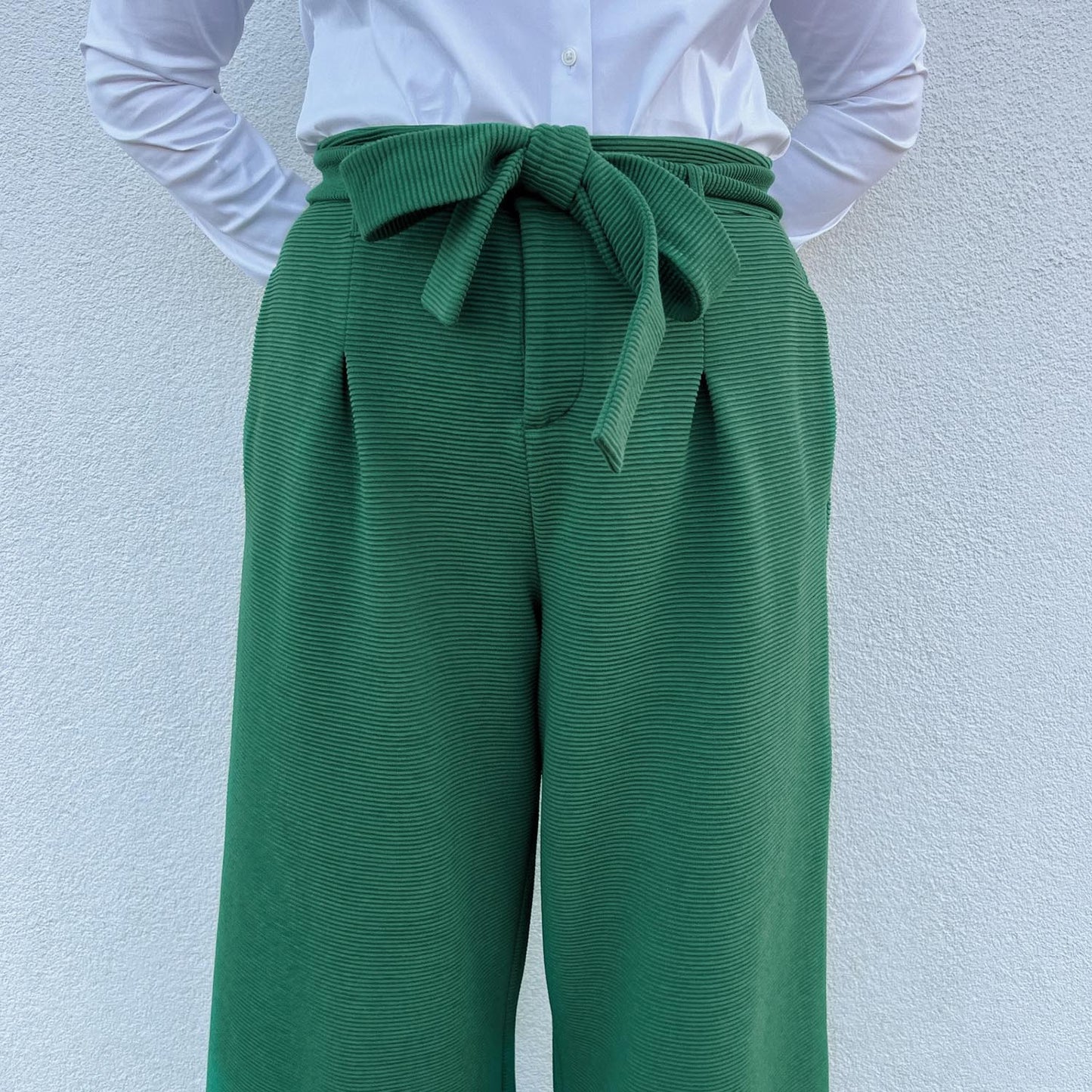 Ottoman Wide Leg Tailored Trousers  - Petit Pois