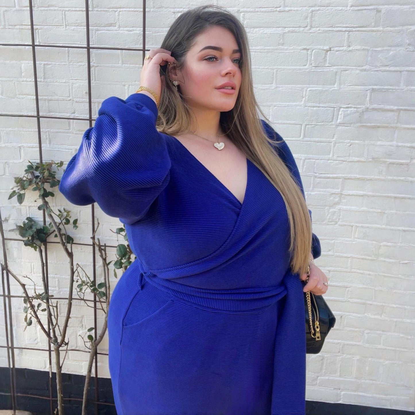 Ottoman Long Sleeve Wrap Jumpsuit - Aretha