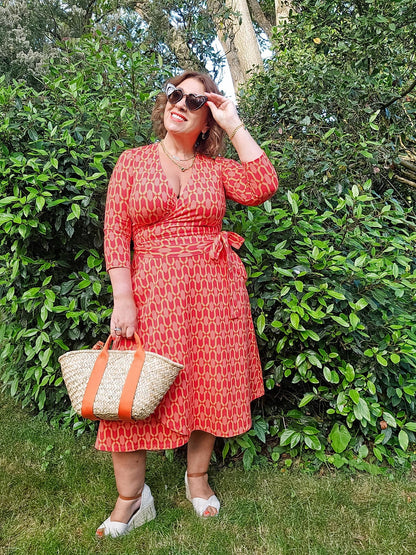 Wrap Dress - Red City