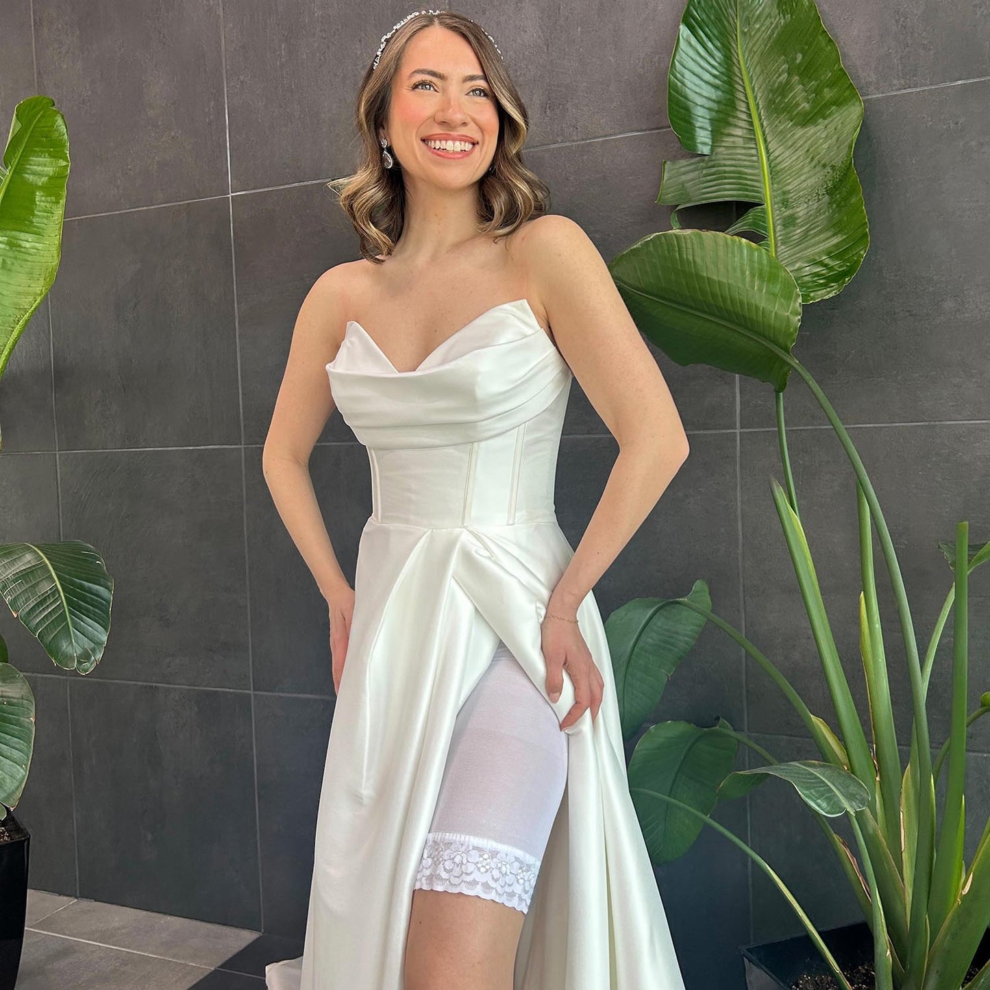 Lace Stay Cool Chub Rub Shorts - White