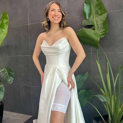 Lace Stay Cool Chub Rub Shorts - White