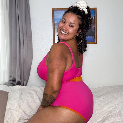 Organic Cotton Super High Waist Duo Knickers - Barbara & Papaya