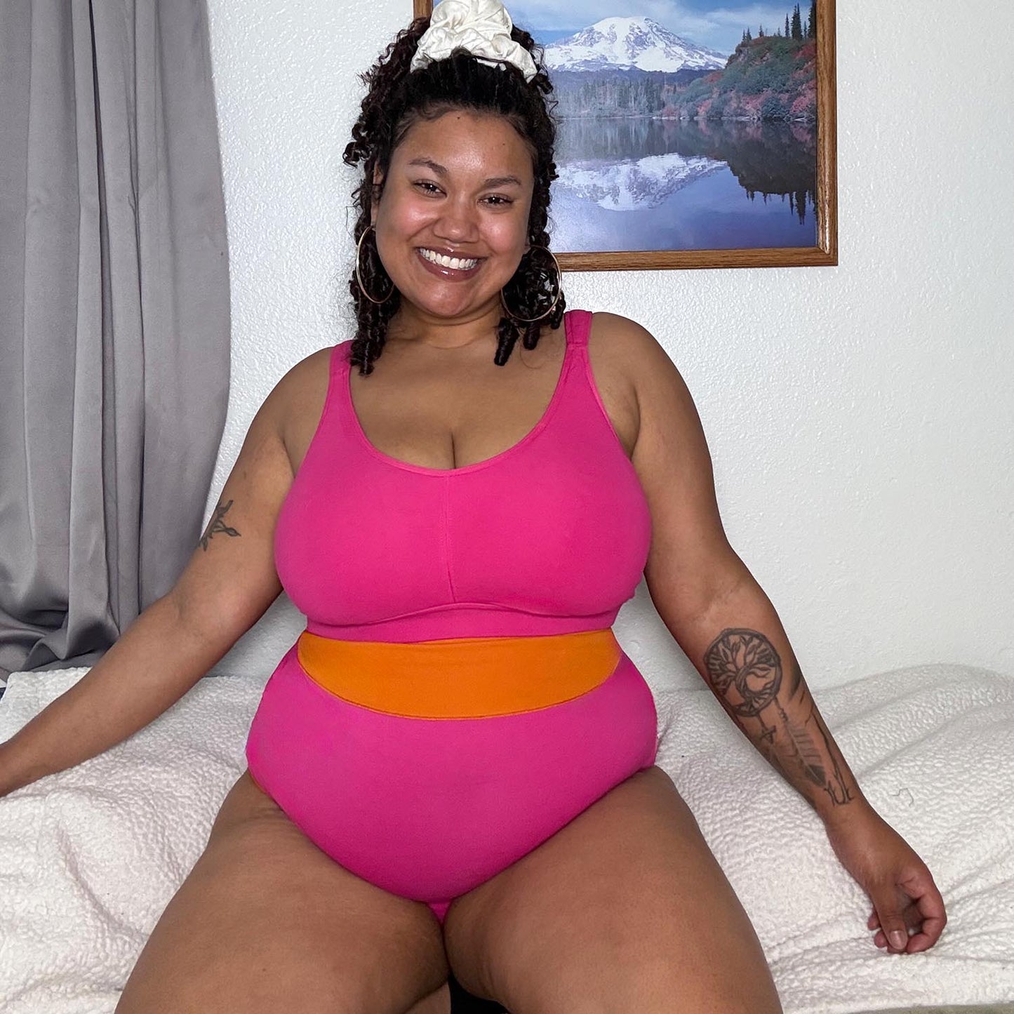 Organic Cotton Super High Waist Duo Knickers - Barbara & Papaya