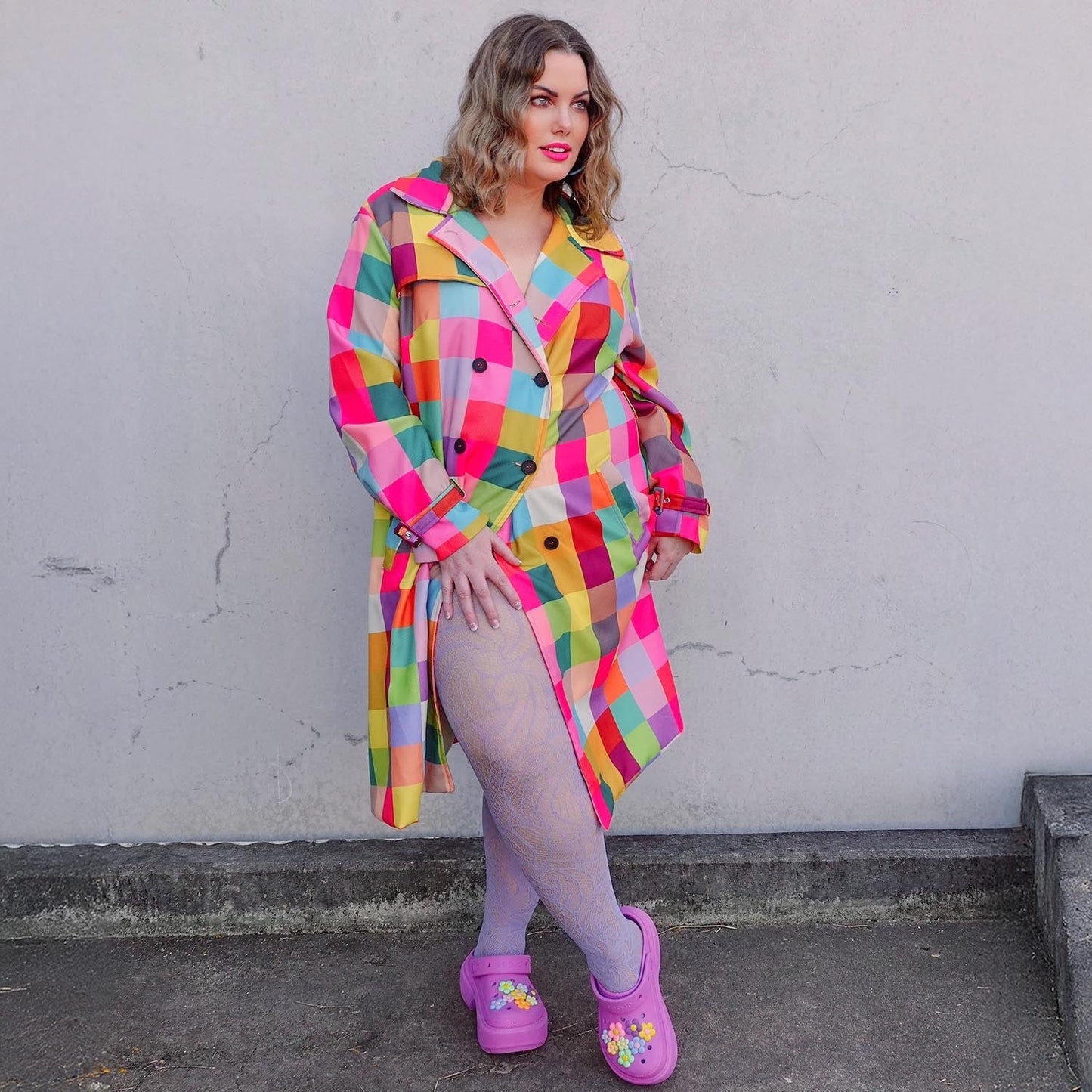 Thighs the Limit Fishnets - Timewarp - Periwinkle