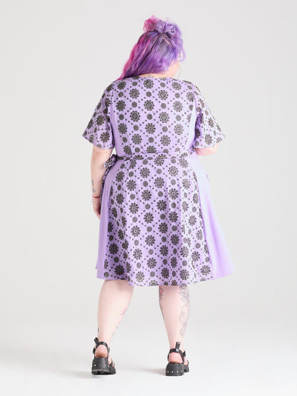 Broderie Anglaise Wrap Dress - Cassis de Violet