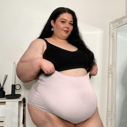 Organic Cotton Super High Waist Knickers - Milk Bottle