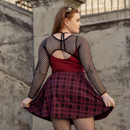 Fishnet Top - Alanis - Wine