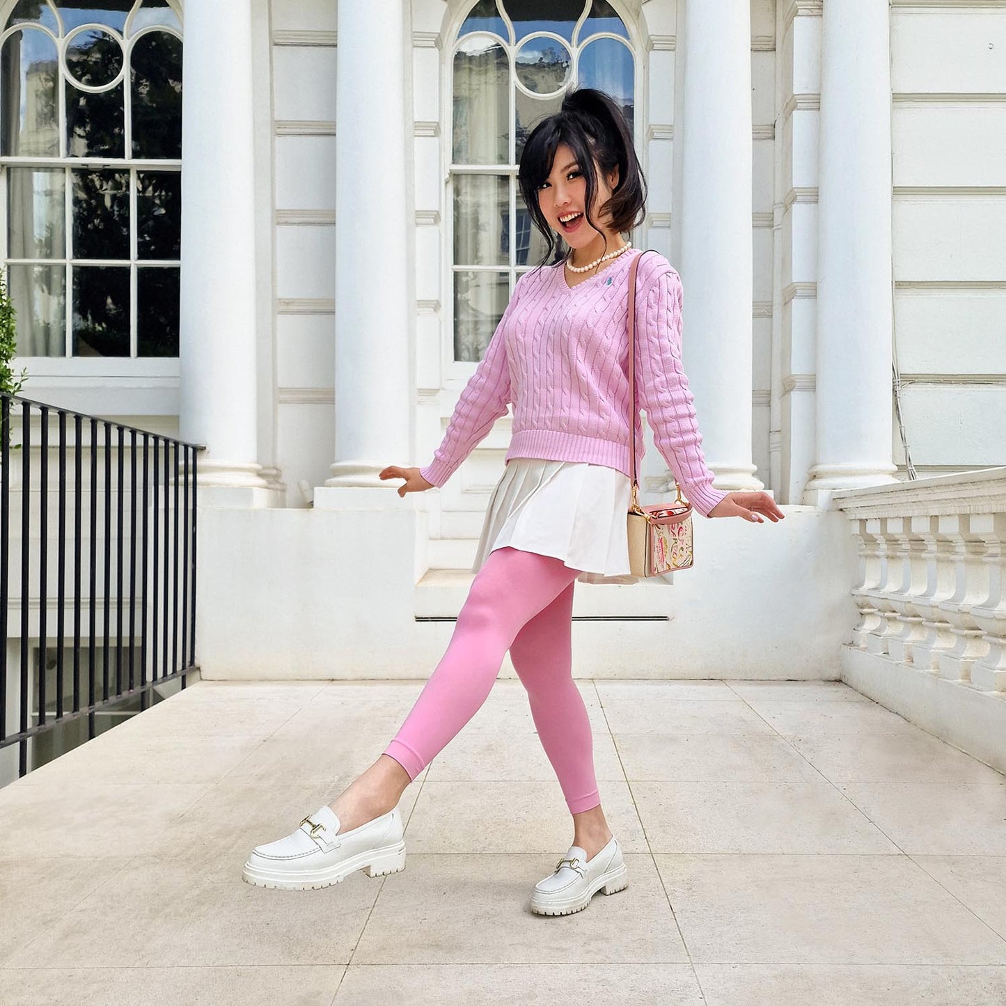 Footless Tights - Dragon Fruit