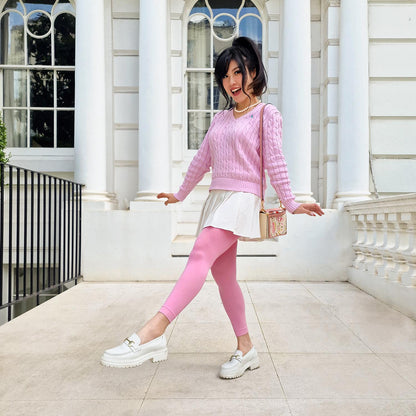 Footless Tights - Dragon Fruit