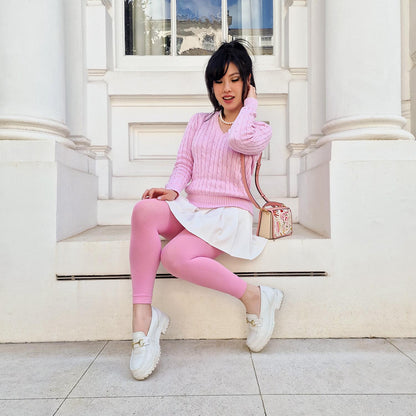 Footless Tights - Dragon Fruit