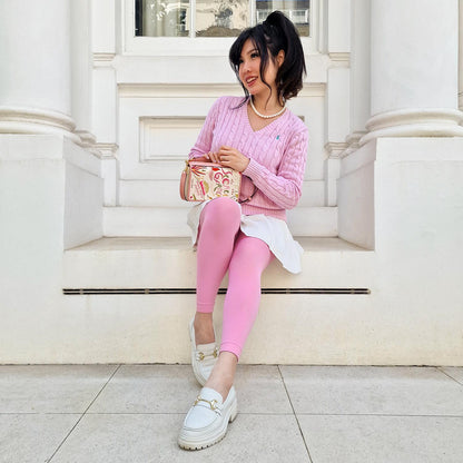 Footless Tights - Dragon Fruit