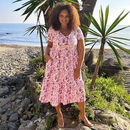 Tiered Dress - Passion au Jardin - L'Amour Rose