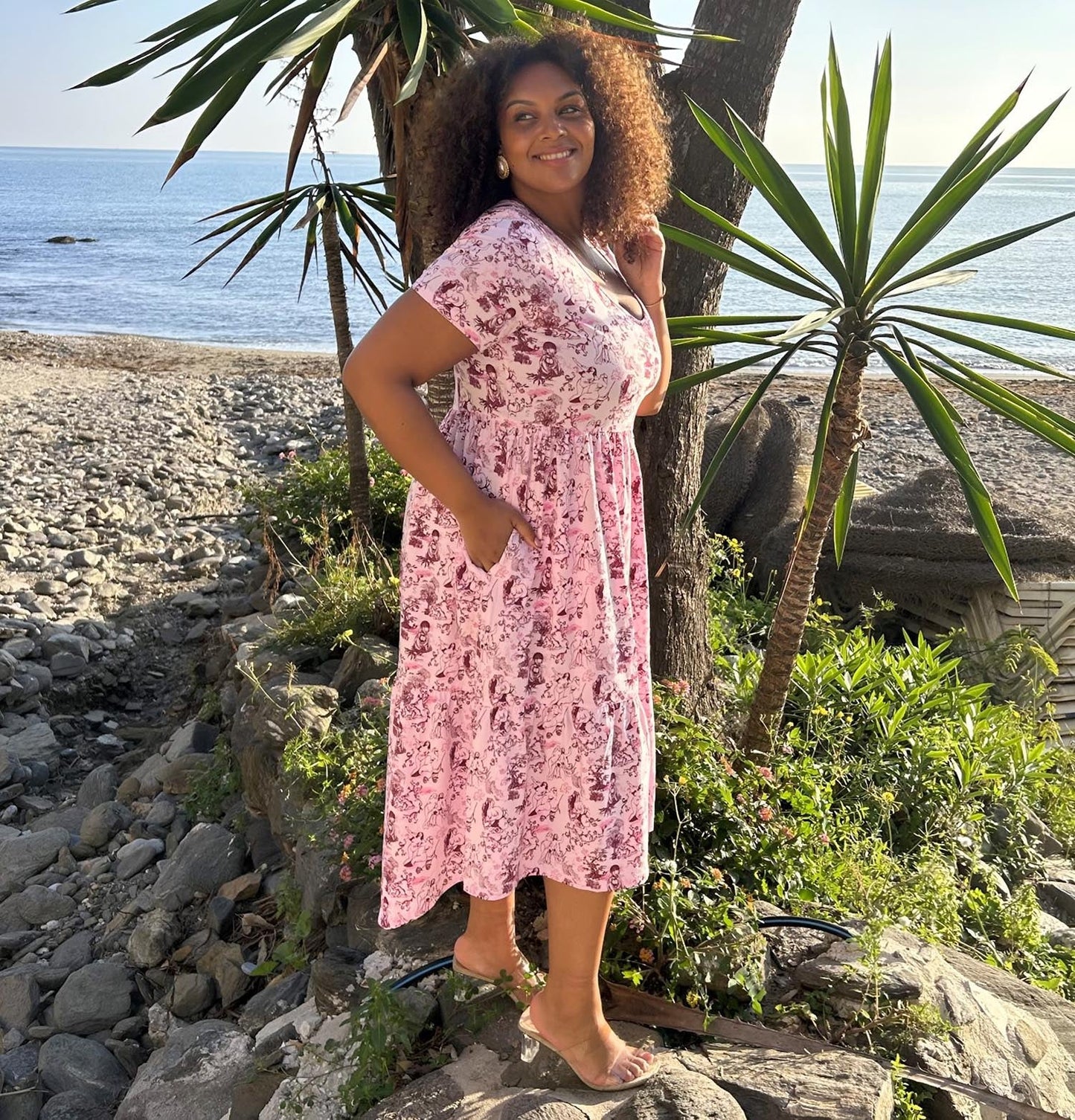 Tiered Dress - Passion au Jardin - L'Amour Rose