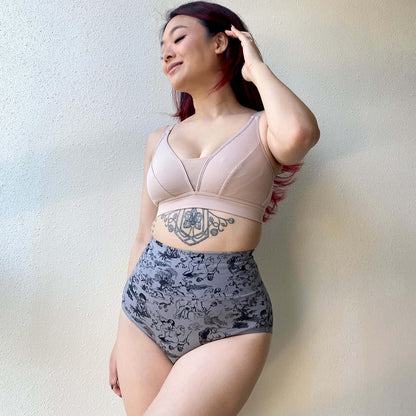 Organic Cotton Full Brief Knickers - Passion au Jardin - L'Amour Noir