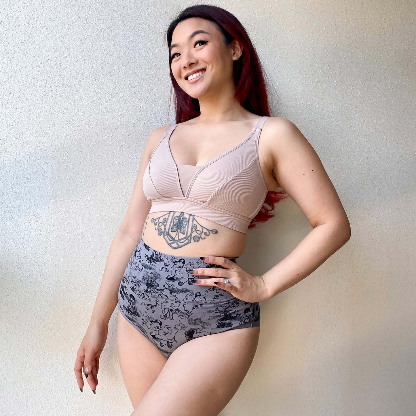 Organic Cotton Full Brief Knickers - Passion au Jardin - L'Amour Noir