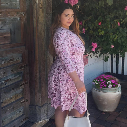 Mini Wrap Dress - Passion au Jardin - L'Amour Rose