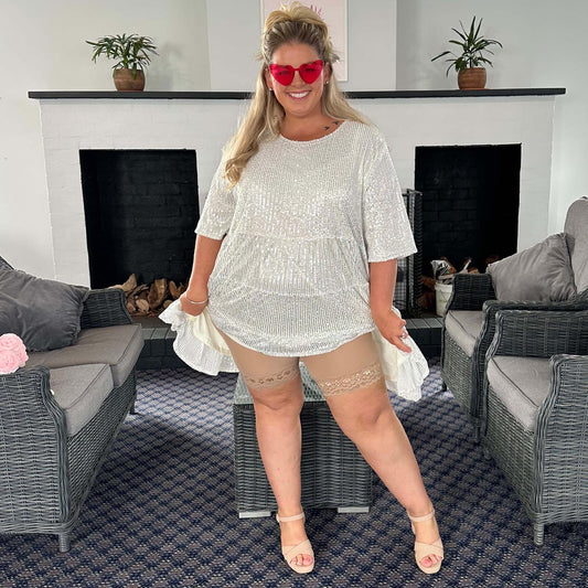 Lace Stay Cool Chub Rub Shorts - Blissful