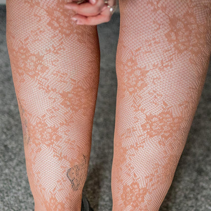 Hot Patootie Fishnets - Mocha Mousse