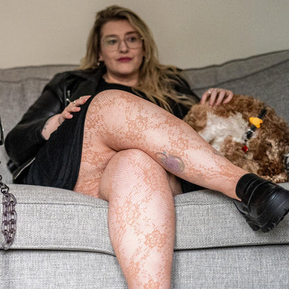 Hot Patootie Fishnets - Mocha Mousse