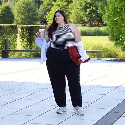 Organic Mom Jeans - Black Sea