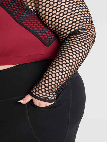 Fishnet Top - Alanis - Wine