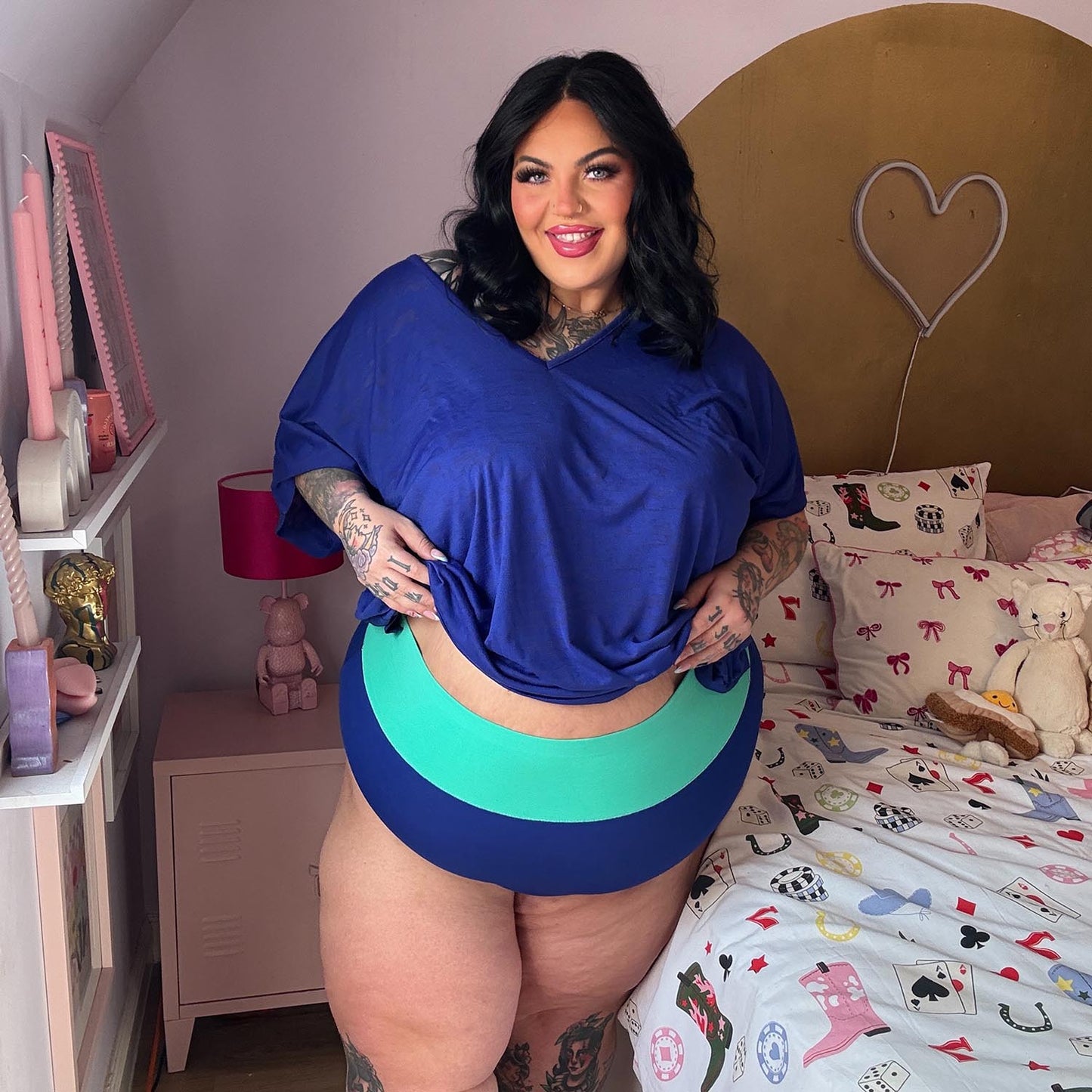 Organic Cotton Full Brief Duo Knickers - Arabesque & Mint