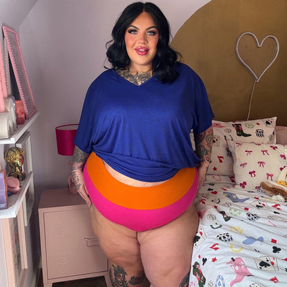 Organic Cotton Full Brief Duo Knickers - Barbara & Papaya