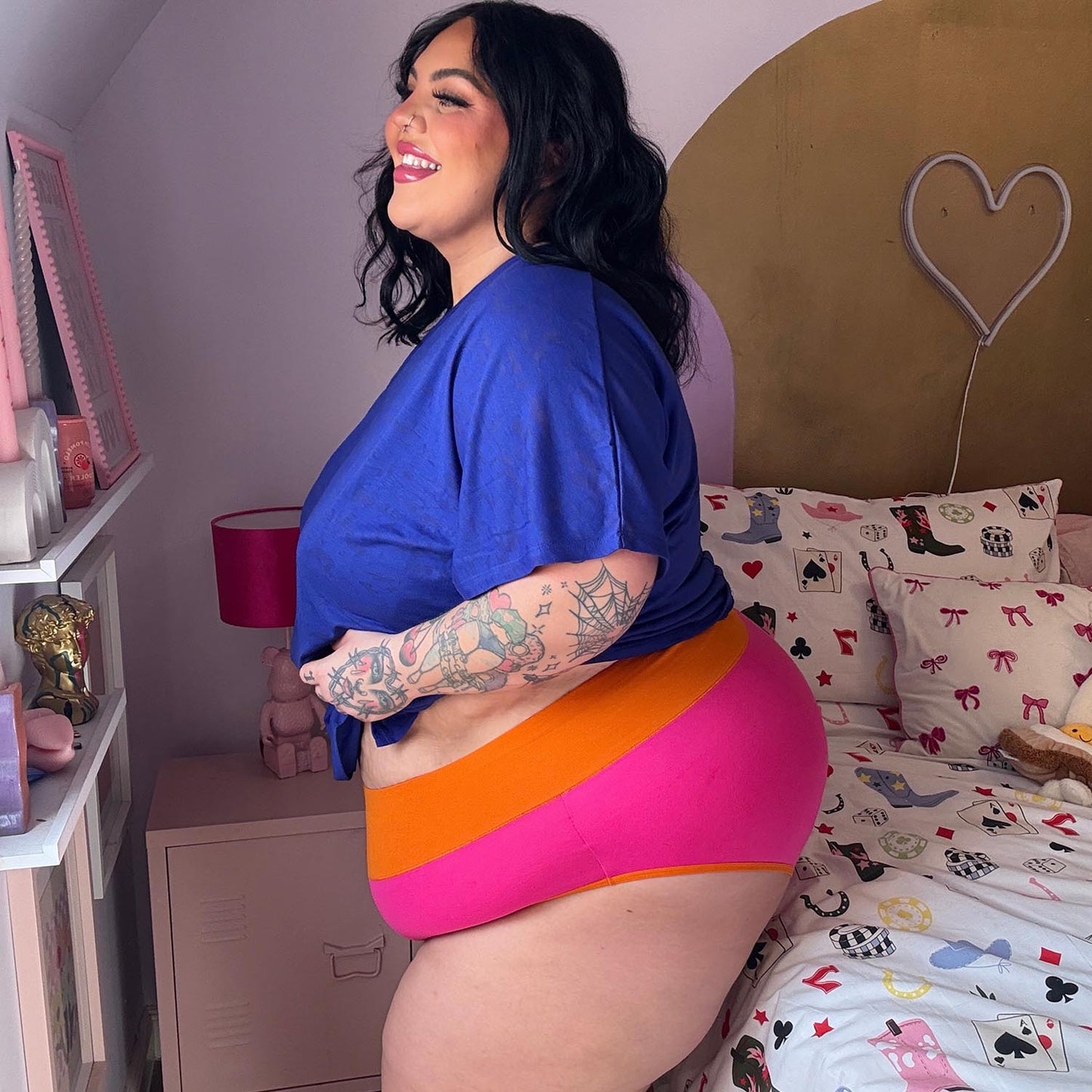 Organic Cotton Full Brief Duo Knickers - Barbara & Papaya